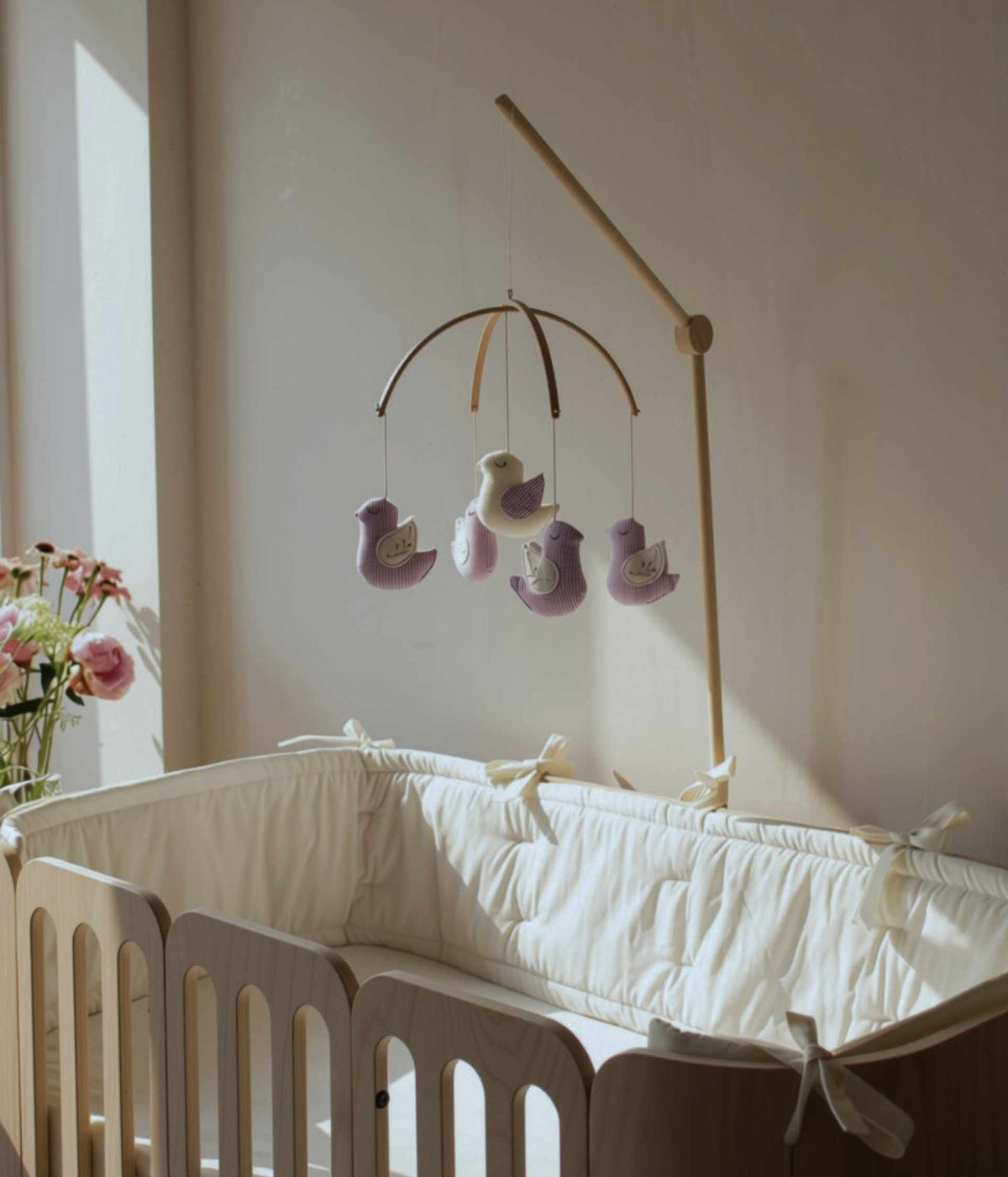 Organic Cotton Cot Bumper for Baby Crib