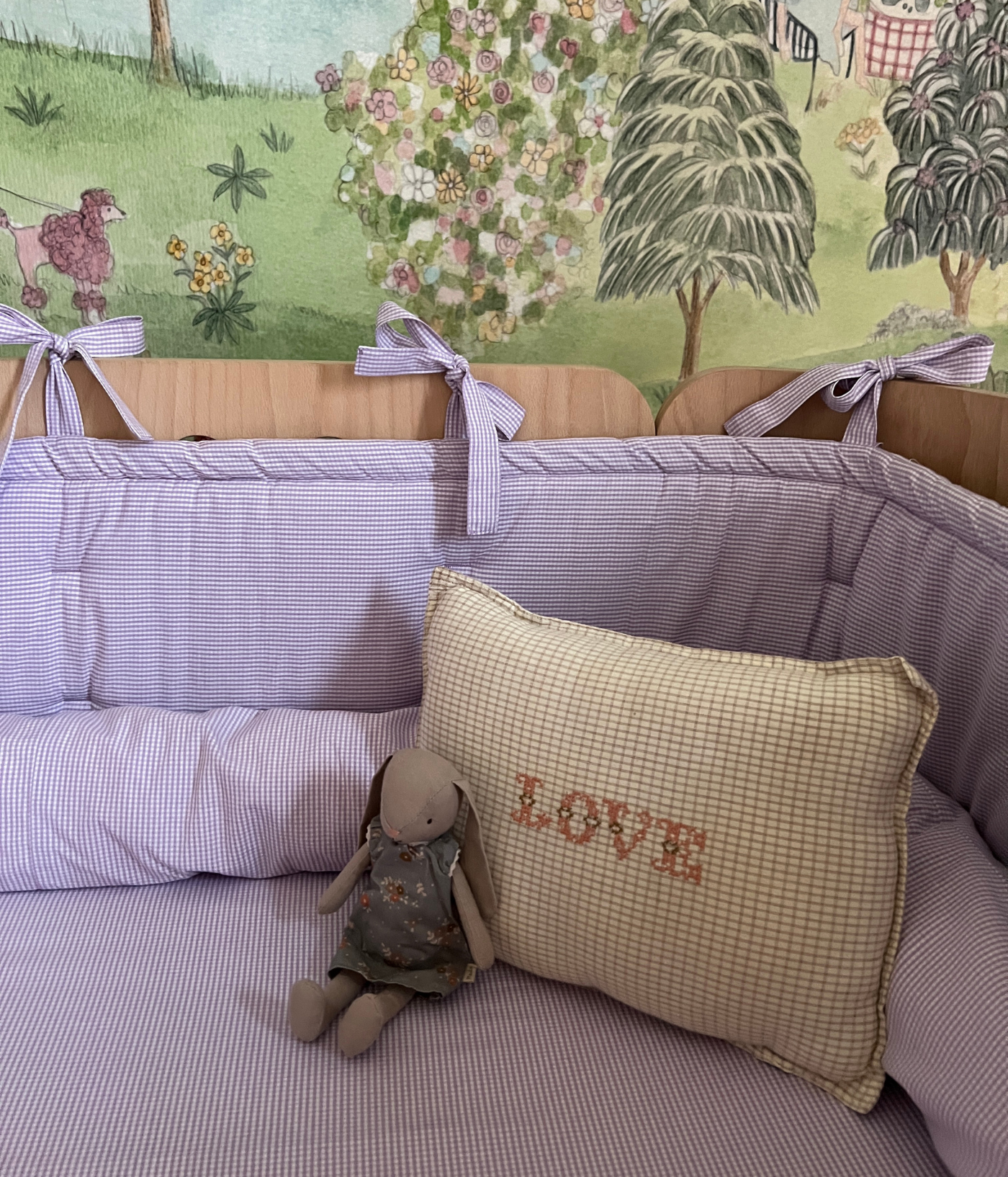 Spring Collection - Fitted Sheet Vichy Check (Lilac)