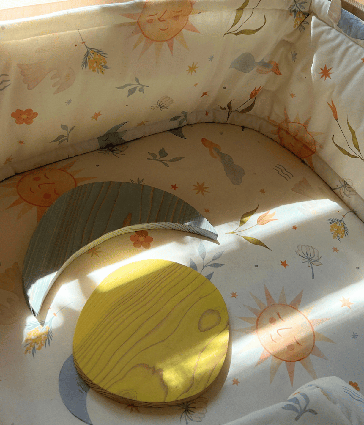Wooden Wall Decor Set - Sun & Moon