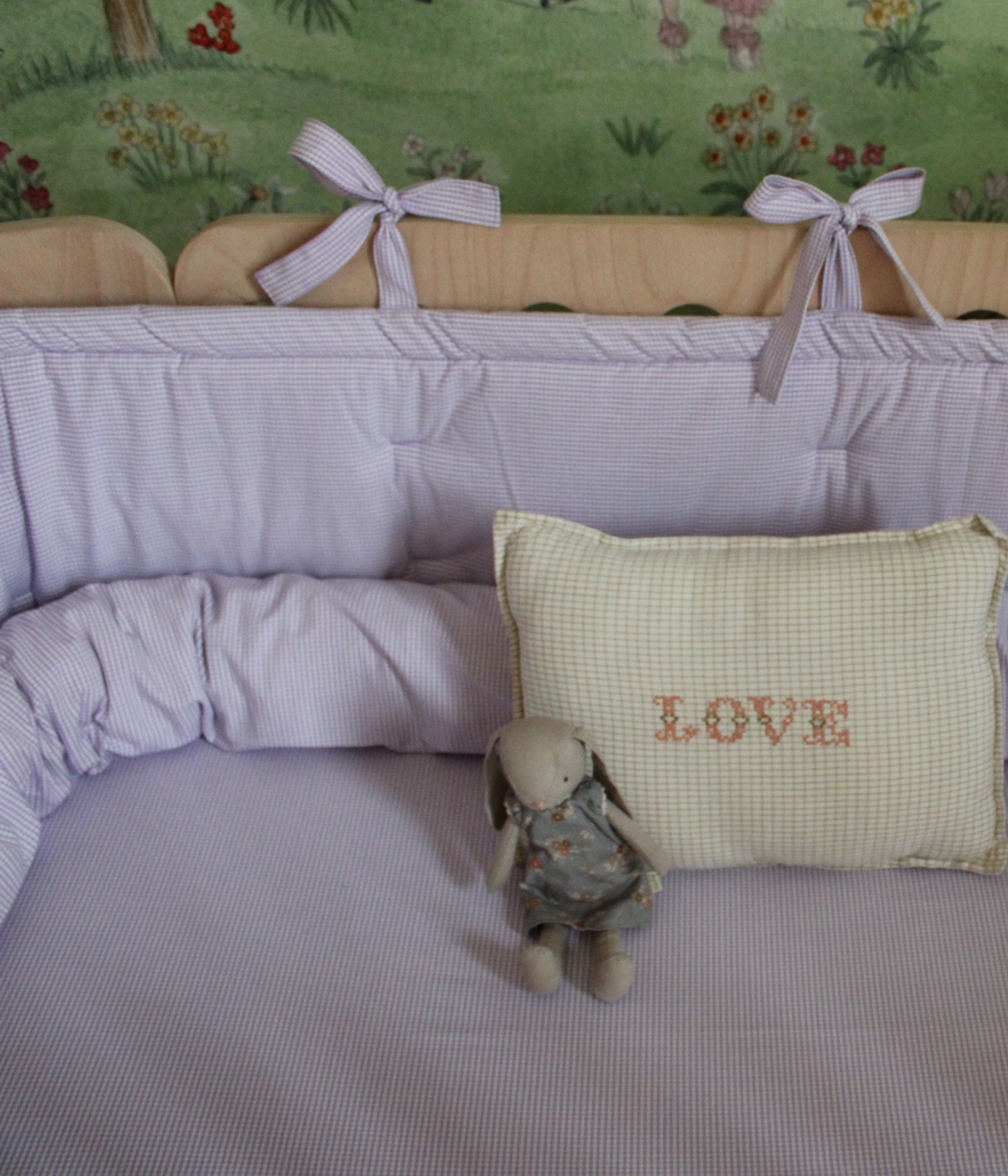 Spring Collection - Bettumrandung Vichy-Karo (Flieder)