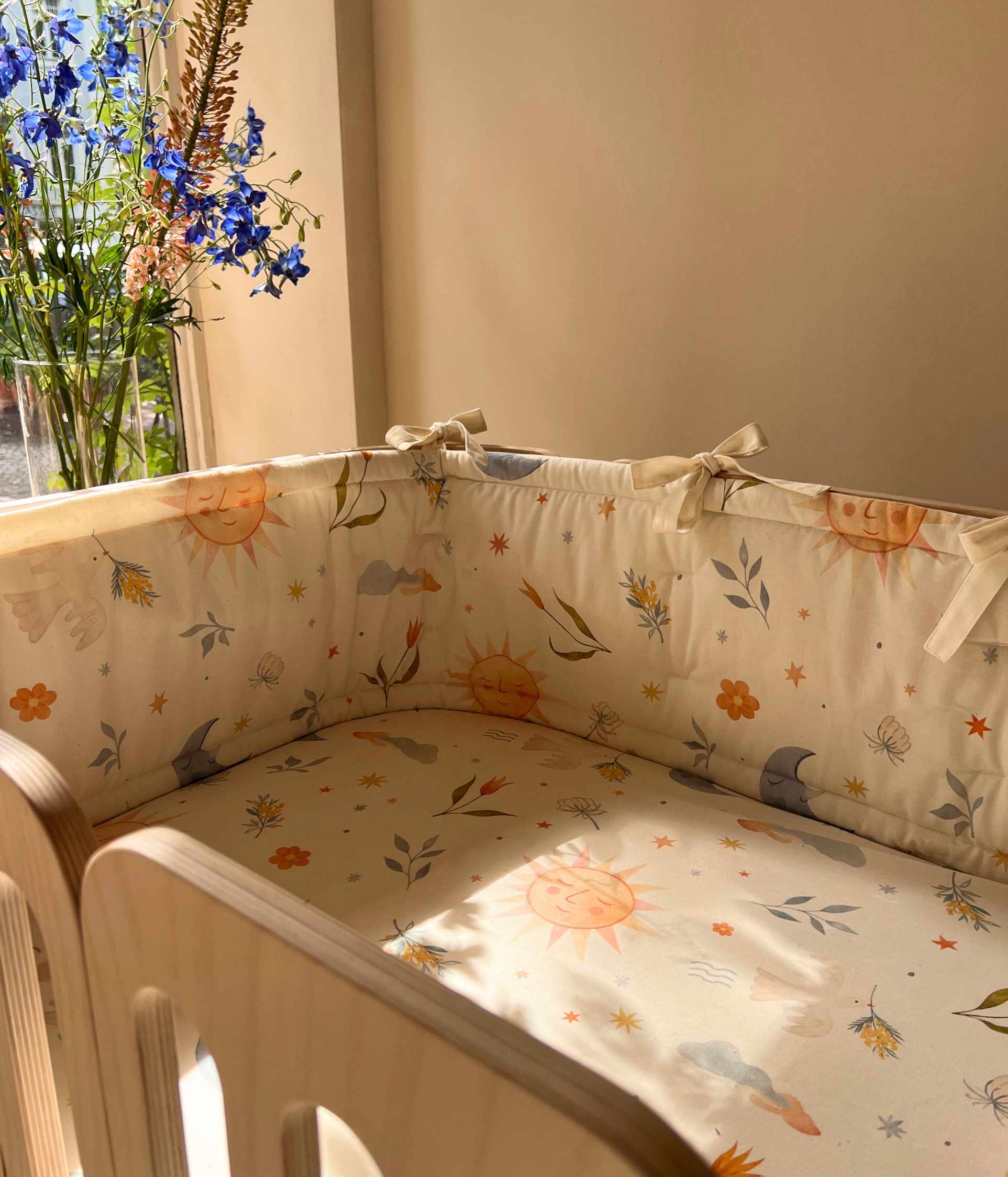 Cot Bumper for Baby Crib – My Sun, My Moon
