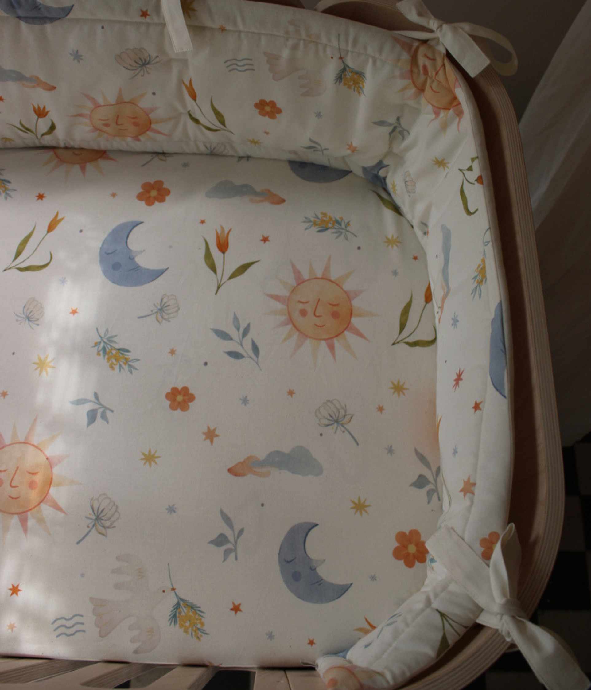 Fitted Sheet for Baby Crib – My Sun, My Moon Organic Cotton