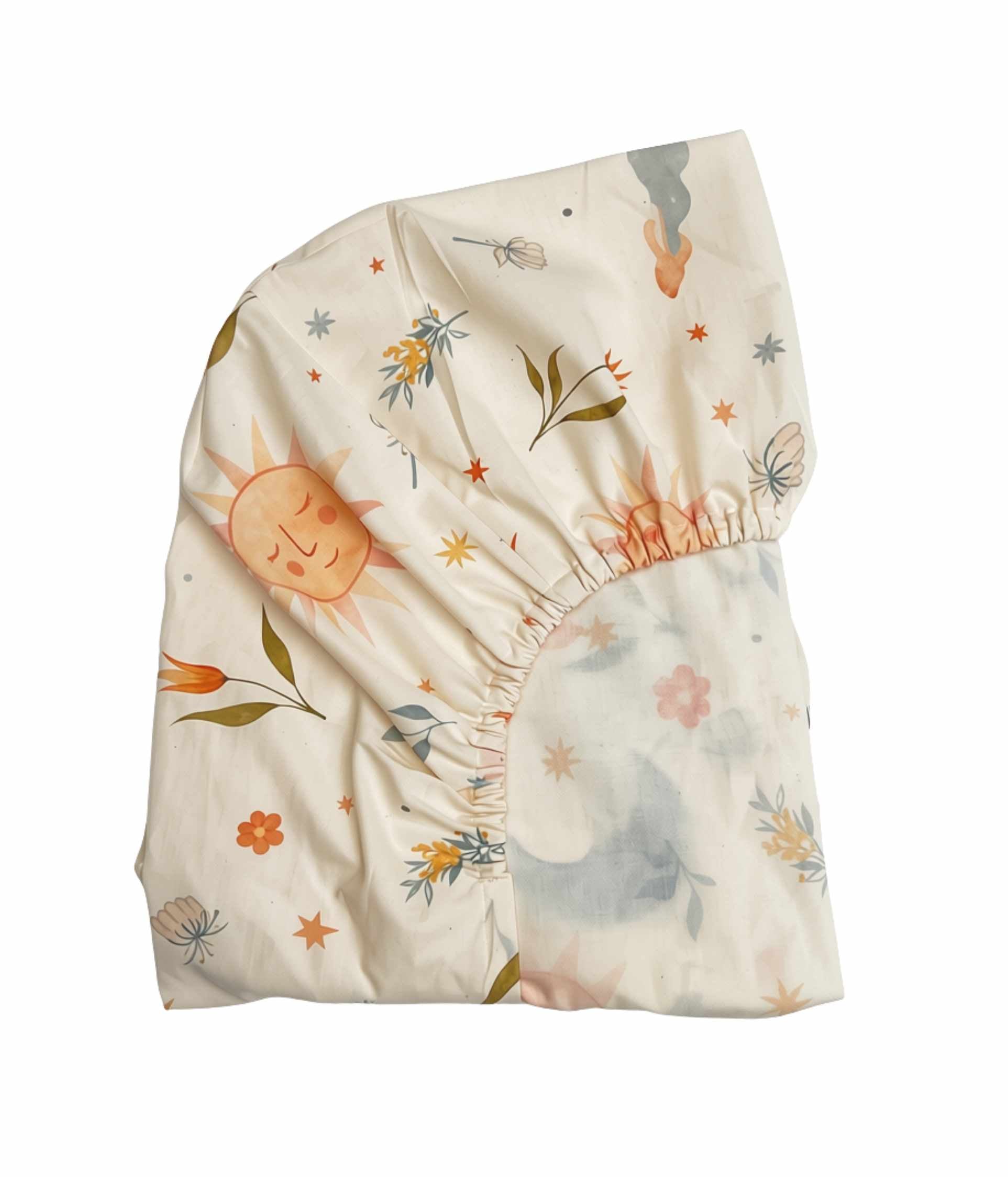 Fitted Sheet for Baby Crib – My Sun, My Moon Organic Cotton